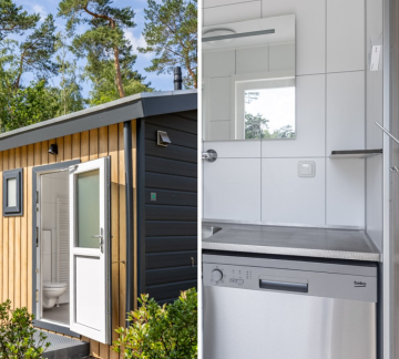 Comfort Plus XL - binnenkant privé sanitair op de Veluwe